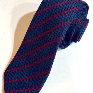 Egara Blue & Dark Red 75% Wool/25% Silk Men’s Tie 60” X 3”